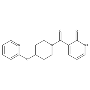 3-(4-(pyridin-2-yloxy)piperidine-1-carbonyl)pyridin-2(1H)-one Structure