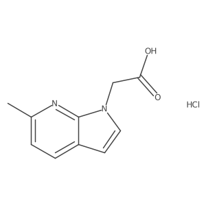 2-(6-Methylpyrrolo[2,3-b]pyridin-1-yl)acetic acid;hydrochloride Structure