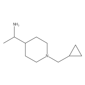 1-[1-(Cyclopropylmethyl)piperidin-4-yl]ethan-1-amine结构式