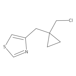 4-([1-(Chloromethyl)cyclopropyl]methyl)-1,3-thiazole Structure