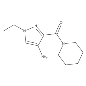 1-Ethyl-3-(piperidin-1-ylcarbonyl)-1H-pyrazol-4-amine结构式