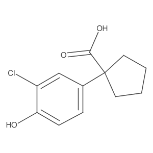 1-(3-Chloro-4-hydroxyphenyl)cyclopentane-1-carboxylic acid结构式