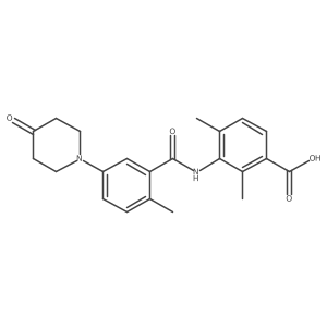 2,4-Dimethyl-3-[[2-methyl-5-(4-oxo-1-piperidyl)benzoyl]amino]benzoic acid Structure