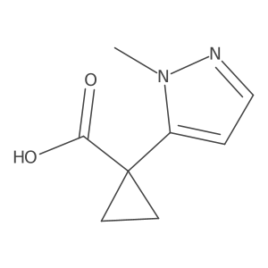 1-(1-methyl-1H-pyrazol-5-yl)cyclopropane-1-carboxylic acid Structure
