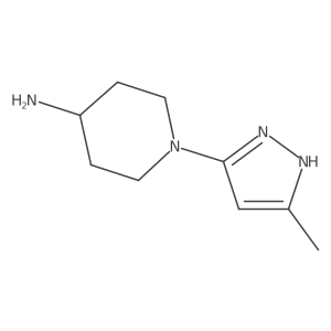 1-(3-methyl-1H-pyrazol-5-yl)piperidin-4-amine结构式