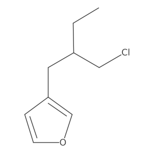 3-[2-(Chloromethyl)butyl]furan Structure