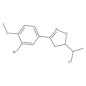 3-(3-Bromo-4-methoxyphenyl)-5-(1-chloroethyl)-4,5-dihydro-1,2-oxazole Structure