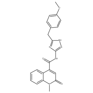 N-[3-(4-methoxybenzyl)-1H-1,2,4-triazol-5-yl]-1-methyl-2-oxo-1,2-dihydroquinoline-4-carboxamide Structure
