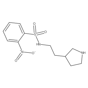 2-Nitro-N-[2-(pyrrolidin-3-yl)ethyl]benzene-1-sulfonamide Structure