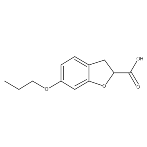 6-Propoxy-2,3-dihydro-1-benzofuran-2-carboxylic acid结构式
