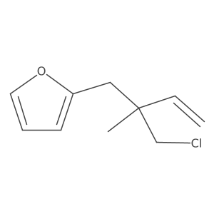 2-[2-(Chloromethyl)-2-methylbut-3-en-1-yl]furan Structure