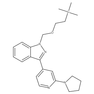 3-[2-(1-Pyrrolidinyl)-4-pyridinyl]-1-[[2-(trimethylsilyl)ethoxy]methyl]-1H-indazole结构式