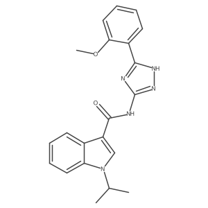N-[3-(2-methoxyphenyl)-1H-1,2,4-triazol-5-yl]-1-(propan-2-yl)-1H-indole-3-carboxamide结构式