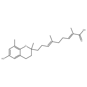 (2Z,6E)-(+)-9-(3,4-Dihydro-6-hydroxy-2,8-dimethyl-2H-1-benzopyran-2-yl)-2,6-dimethyl-2,6-nonadienoic acid结构式