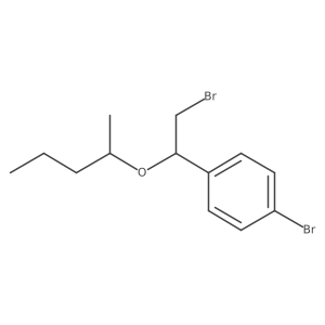 1-Bromo-4-[2-bromo-1-(pentan-2-yloxy)ethyl]benzene Structure
