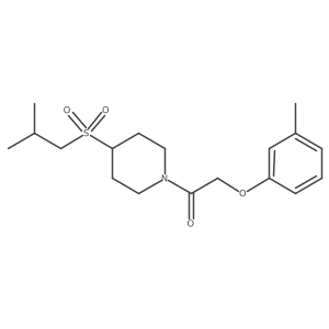 1-(4-(Isobutylsulfonyl)piperidin-1-yl)-2-(m-tolyloxy)ethanone结构式