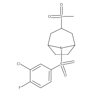 (1R,5S)-8-((3-chloro-4-fluorophenyl)sulfonyl)-3-(methylsulfonyl)-8-azabicyclo[3.2.1]octane结构式
