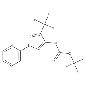 tert-butyl N-[1-pyridin-2-yl-3-(trifluoromethyl)pyrazol-4-yl]carbamate结构式