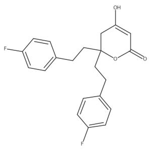 6,6-Bis[2-(4-fluorophenyl)ethyl]-5,6-dihydro-4-hydroxy-2H-pyran-2-one Structure