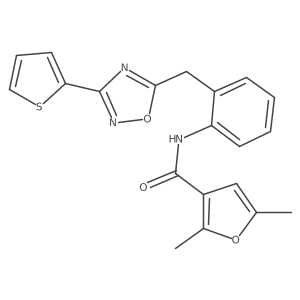 2,5-Dimethyl-N-(2-{[3-(thiophen-2-YL)-1,2,4-oxadiazol-5-YL]methyl}phenyl)furan-3-carboxamide Structure