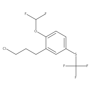 1-(3-Chloropropyl)-2-(difluoromethoxy)-5-(trifluoromethylthio)benzene结构式