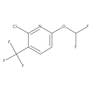 Pyridine, 2-chloro-6-(difluoromethoxy)-3-(trifluoromethyl)-结构式