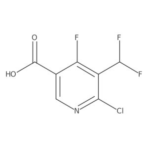 6-Chloro-5-(difluoromethyl)-4-fluoronicotinic acid结构式