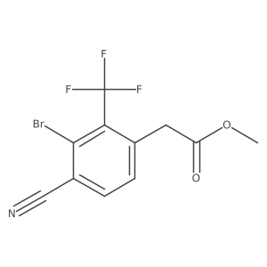 Methyl 3-bromo-4-cyano-2-(trifluoromethyl)phenylacetate结构式