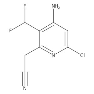 2-(4-Amino-6-chloro-3-(difluoromethyl)pyridin-2-yl)acetonitrile结构式