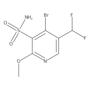 4-Bromo-5-(difluoromethyl)-2-methoxypyridine-3-sulfonamide Structure