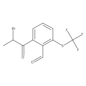 2-(2-Bromopropanoyl)-6-(trifluoromethylthio)benzaldehyde结构式