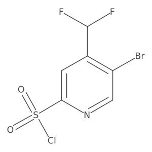 5-Bromo-4-(difluoromethyl)pyridine-2-sulfonyl chloride Structure