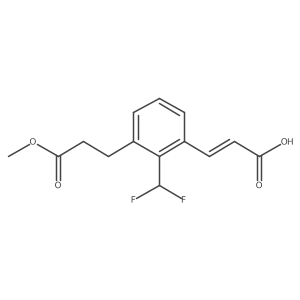 2-(Difluoromethyl)-3-(3-methoxy-3-oxopropyl)cinnamic acid Structure