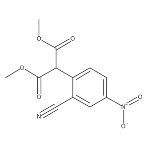 Dimethyl 2-(2-cyano-4-nitrophenyl)malonate结构式