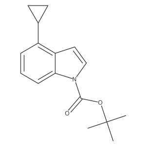 Tert-butyl 4-cyclopropylindole-1-carboxylate结构式