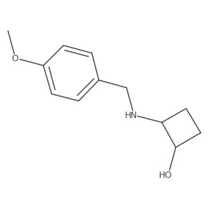 trans-2-{[(4-Methoxyphenyl)methyl]amino}cyclobutan-1-ol Structure