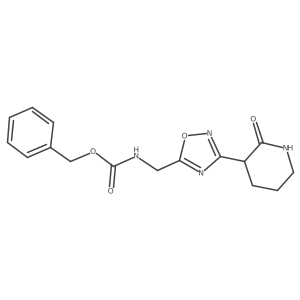 benzyl N-[[3-(2-oxopiperidin-3-yl)-1,2,4-oxadiazol-5-yl]methyl]carbamate结构式