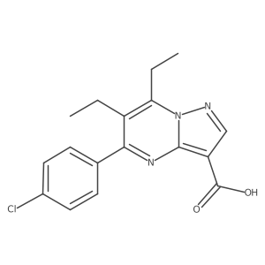 5-(4-Chlorophenyl)-6,7-diethylpyrazolo[1,5-a]pyrimidine-3-carboxylic acid结构式