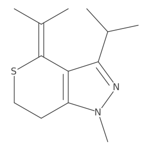 3-Isopropyl-1-methyl-4-(propan-2-ylidene)-1,4,6,7-tetrahydrothiopyrano[4,3-c]pyrazole Structure