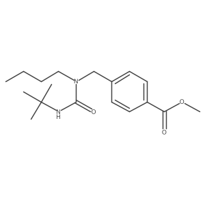 4-[[Butyl[[(1,1-dimethylethyl)amino]carbonyl]amino]methyl]benzoic acid methyl ester Structure