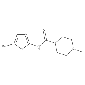 N-(5-Bromo-2-thiazolyl)-1-methyl-4-piperidinecarboxamide Structure
