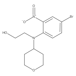 2-[(4-Bromo-2-nitrophenyl)(tetrahydro-2H-pyran-4-yl)amino]ethanol结构式