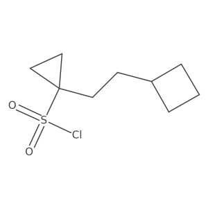 1-(2-Cyclobutylethyl)cyclopropane-1-sulfonyl chloride Structure