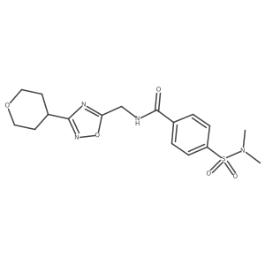 4-(N,N-dimethylsulfamoyl)-N-((3-(tetrahydro-2H-pyran-4-yl)-1,2,4-oxadiazol-5-yl)methyl)benzamide Structure