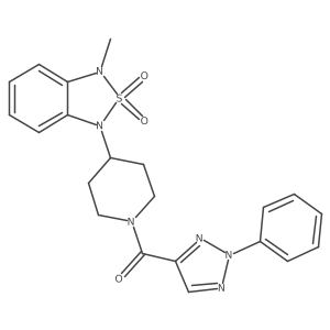 (4-(3-methyl-2,2-dioxidobenzo[c][1,2,5]thiadiazol-1(3H)-yl)piperidin-1-yl)(2-phenyl-2H-1,2,3-triazol-4-yl)methanone Structure