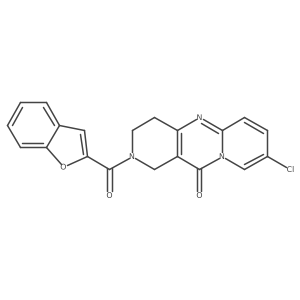 2-(benzofuran-2-carbonyl)-8-chloro-3,4-dihydro-1H-dipyrido[1,2-a:4',3'-d]pyrimidin-11(2H)-one结构式