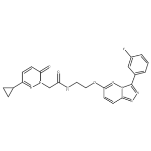 2-(3-cyclopropyl-6-oxopyridazin-1(6H)-yl)-N-(2-((3-(3-fluorophenyl)-[1,2,4]triazolo[4,3-b]pyridazin-6-yl)oxy)ethyl)acetamide结构式