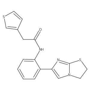 N-(2-(2,3-dihydroimidazo[2,1-b]thiazol-6-yl)phenyl)-2-(thiophen-3-yl)acetamide结构式