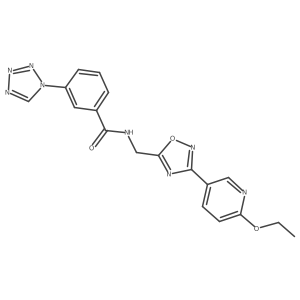 N-((3-(6-ethoxypyridin-3-yl)-1,2,4-oxadiazol-5-yl)methyl)-3-(1H-tetrazol-1-yl)benzamide Structure