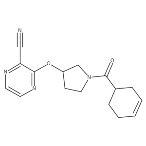 3-((1-(Cyclohex-3-enecarbonyl)pyrrolidin-3-yl)oxy)pyrazine-2-carbonitrile Structure